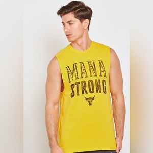 Project Rock Mana Strong Vest // Size Men’s LG // Sleeveless // Yellow and Black